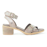 Womens Timberland Barnstead Cross A14BI Dark Brown Leather Buckle Strapy Heels